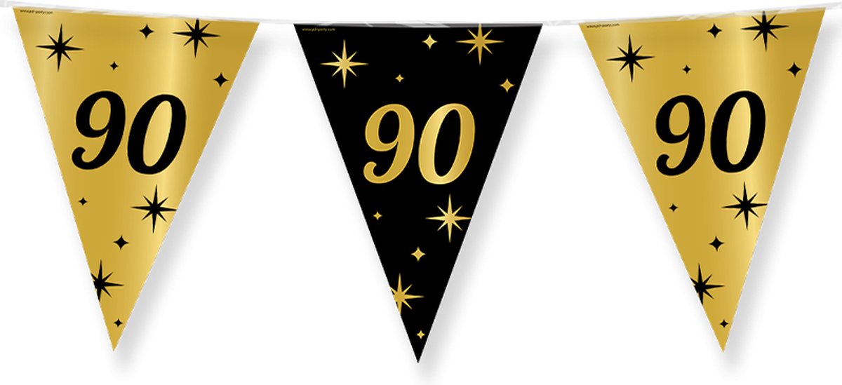 Vlaggenlijn Gold/Black 90 jaar (10 meter)
