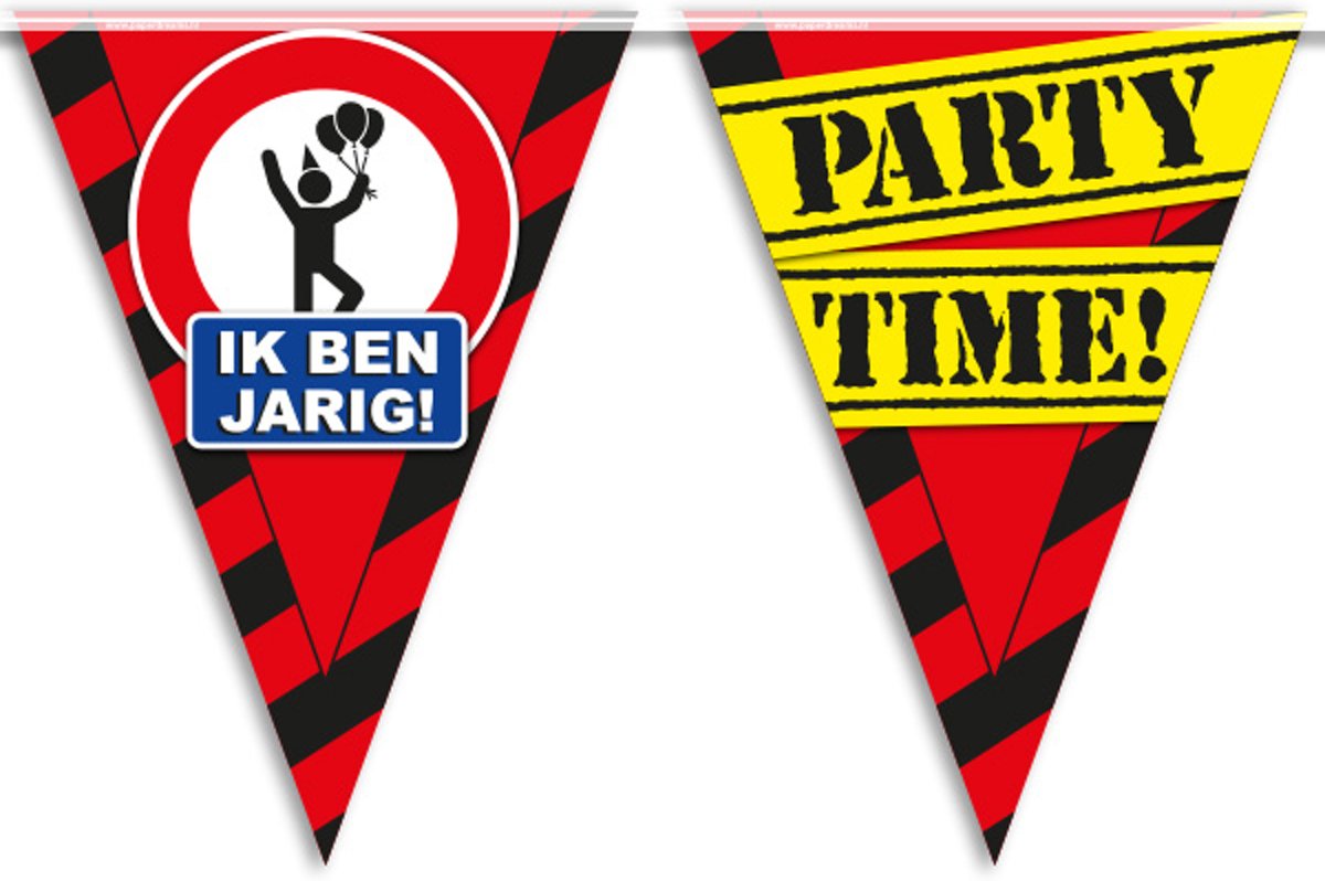 Vlaggenlijn Ik ben Jarig! 10 meter