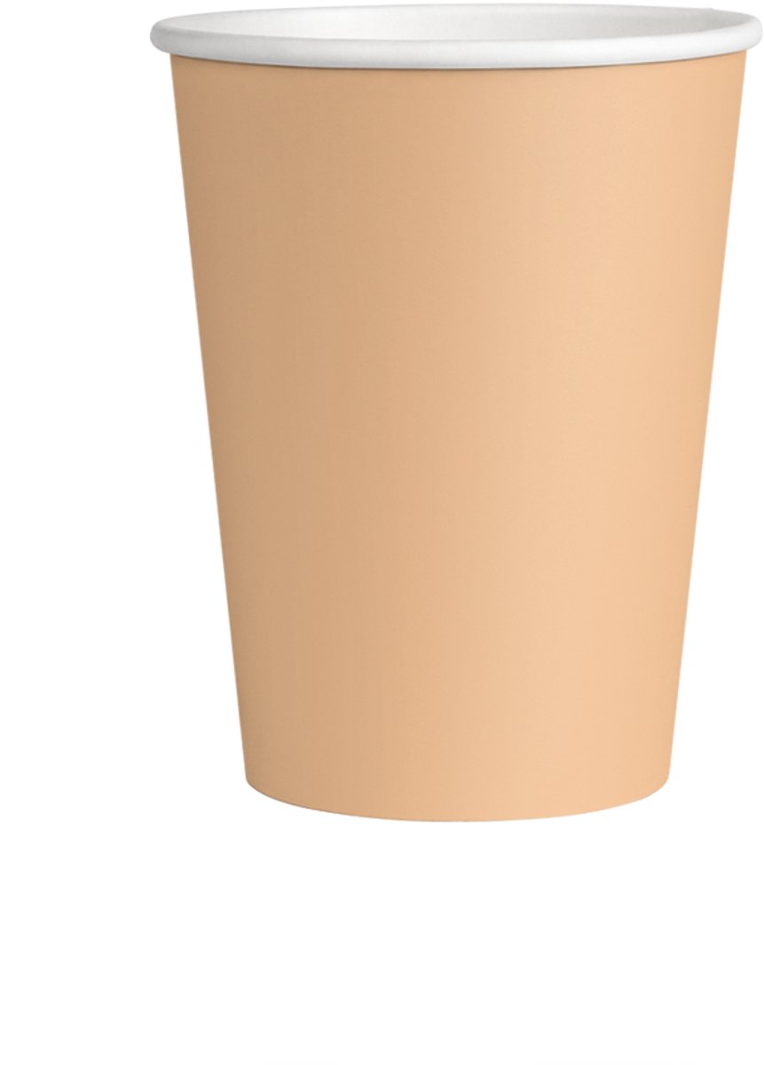 Wegwerpbekertjes Pastel Oranje 7cm - 8st