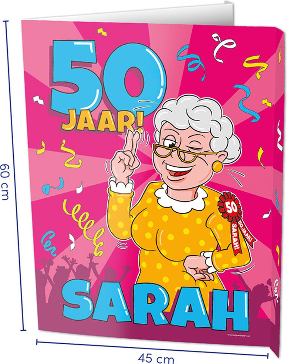 Window signs - Sarah 50 jaar