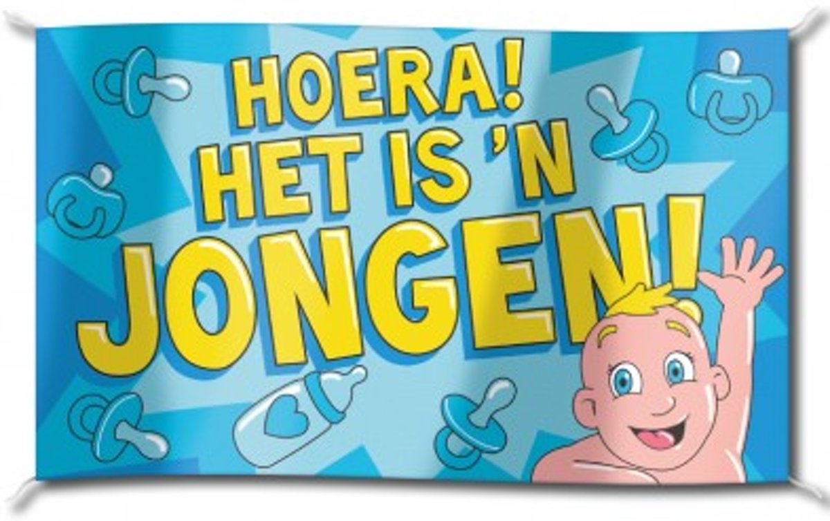 XXL Gevelvlag - Hoera een jongen