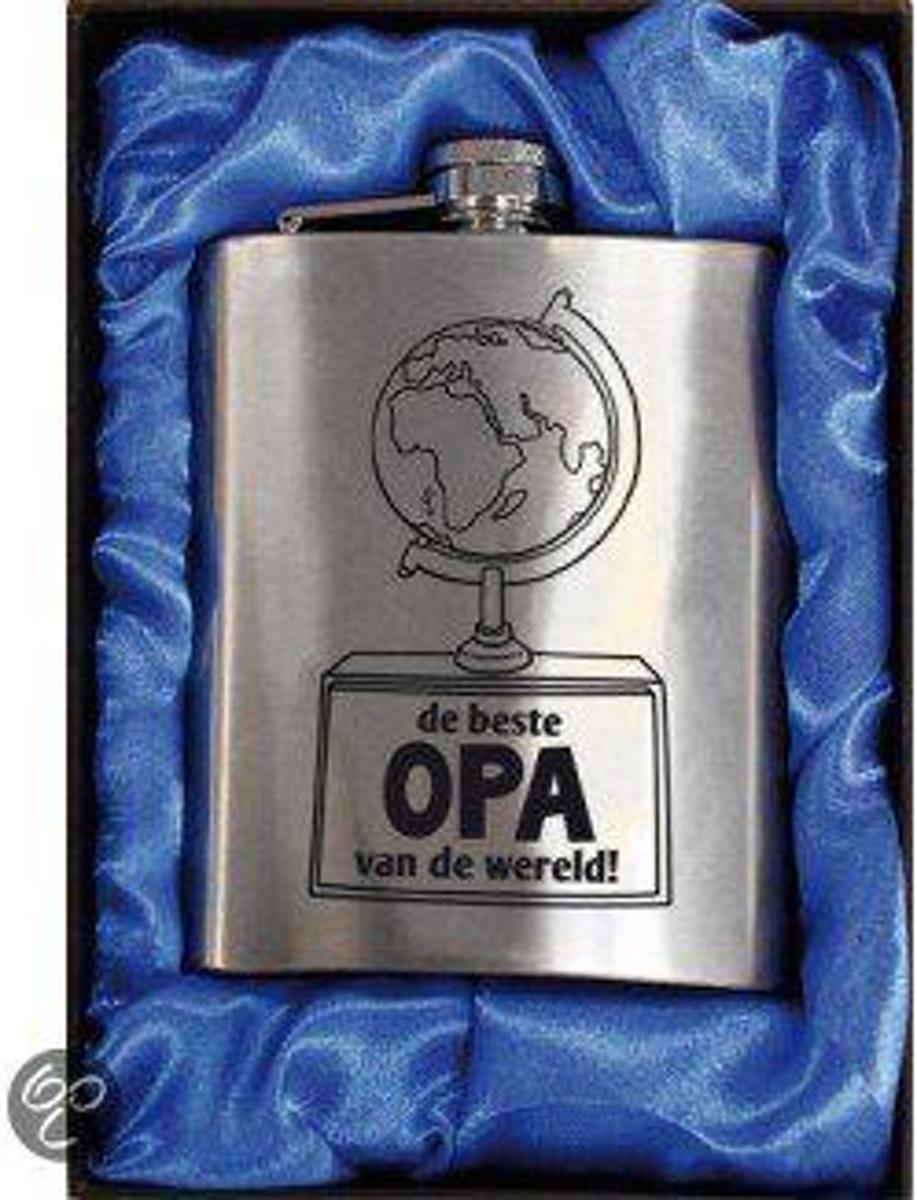 Zakfles - De beste opa! (inhoud 210 ml)