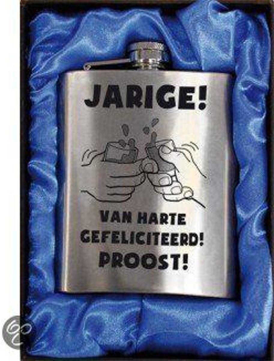 Zakfles - Voor de jarige (inhoud 210 ml)