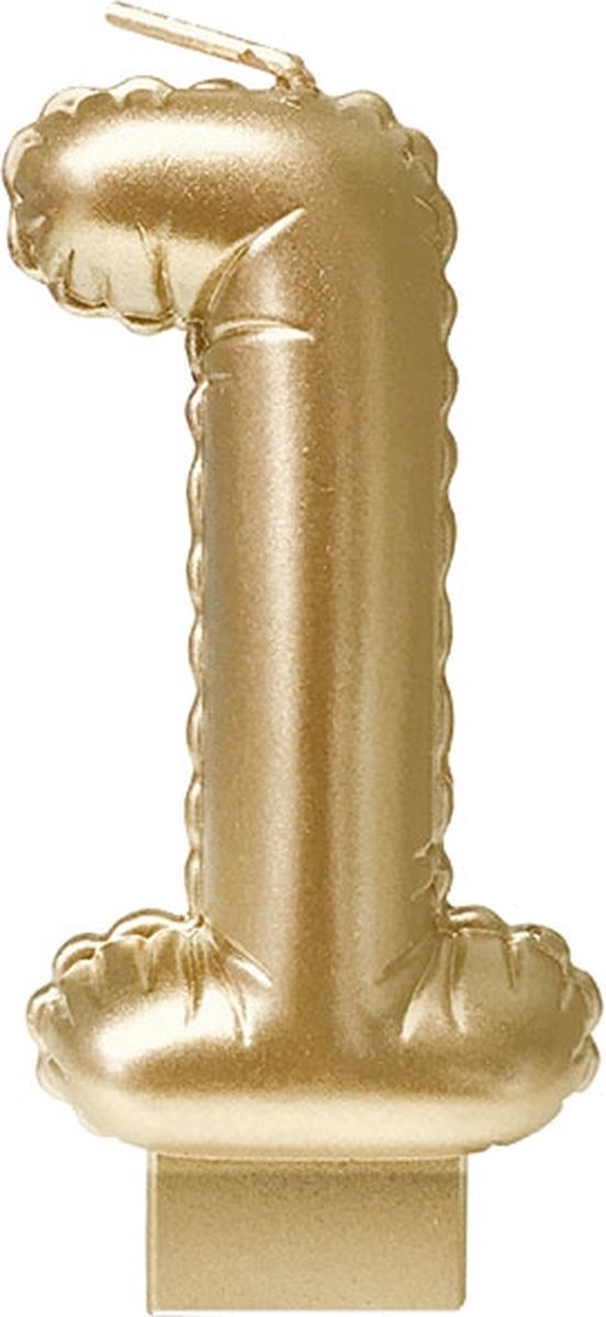 kaars cijfer 1 - goud