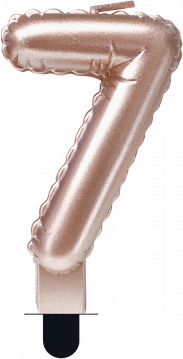 kaars cijfer 7 - rose gold