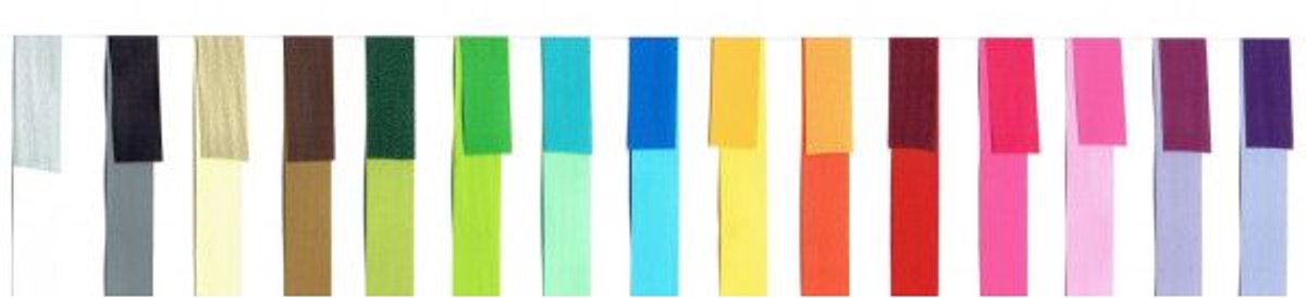 Krullint paperlook 10mm x 250 meter dubbelzijdig kleur 70 lime en gr..