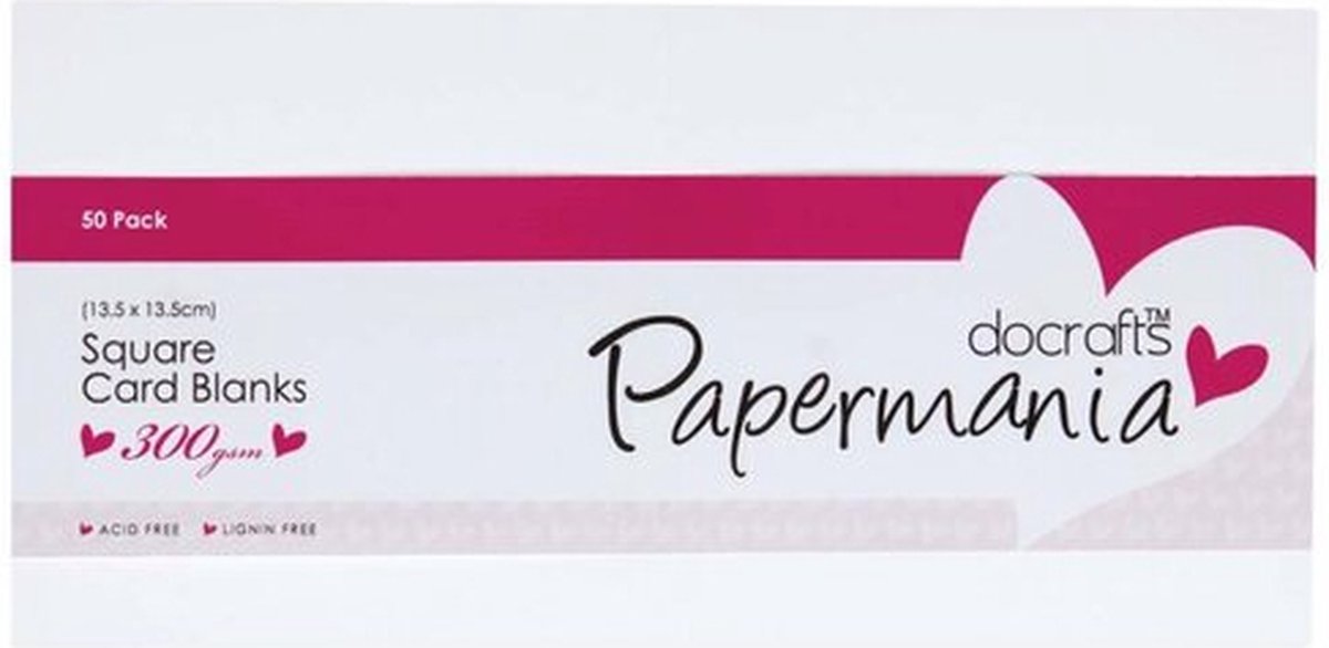 Kaarten en enveloppen 13,5 x 13,5 cm wit 50 stuks