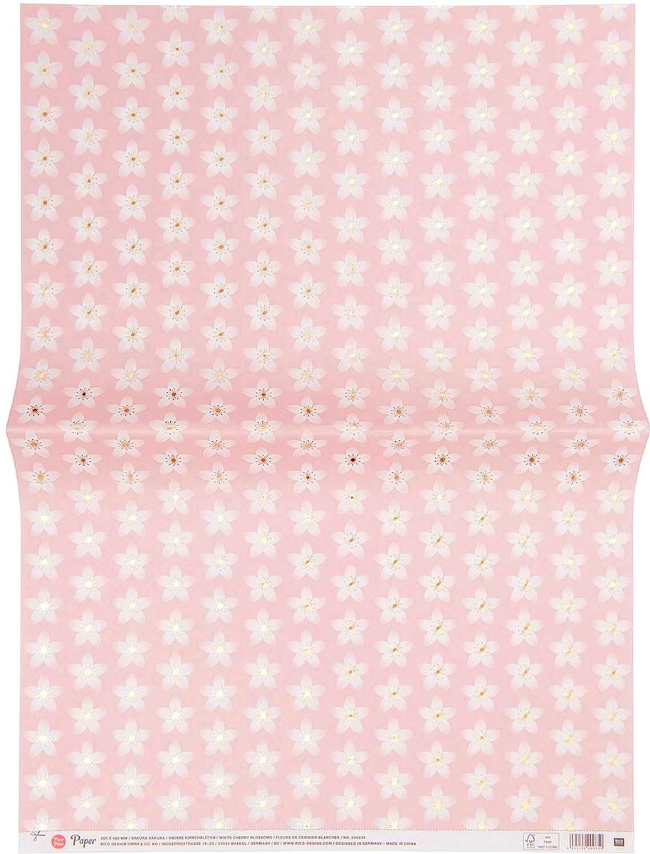 Paper Patch Sakura Sakura, white cherry blossoms FSC