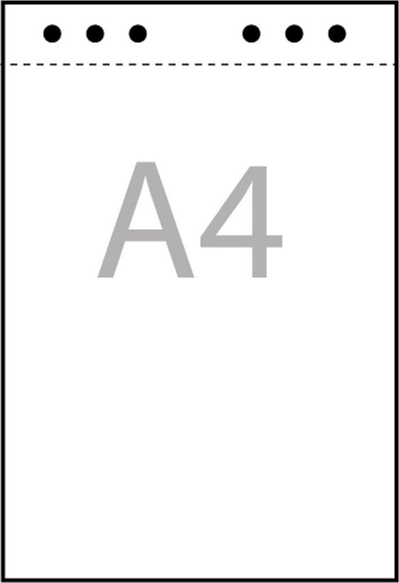 (Art.no. 920706) 20 vel MyArtBook Paper 160 GSM Ultrasmooth white Paper Size 210 x 314 mm (A4) - 6 punch holes - perforation