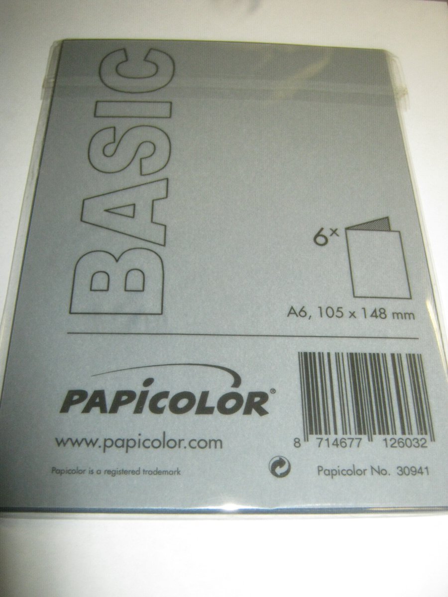 Papicolor Dubbele kaart A6 nachtblauw 200grs  6 stuks 105x148mm