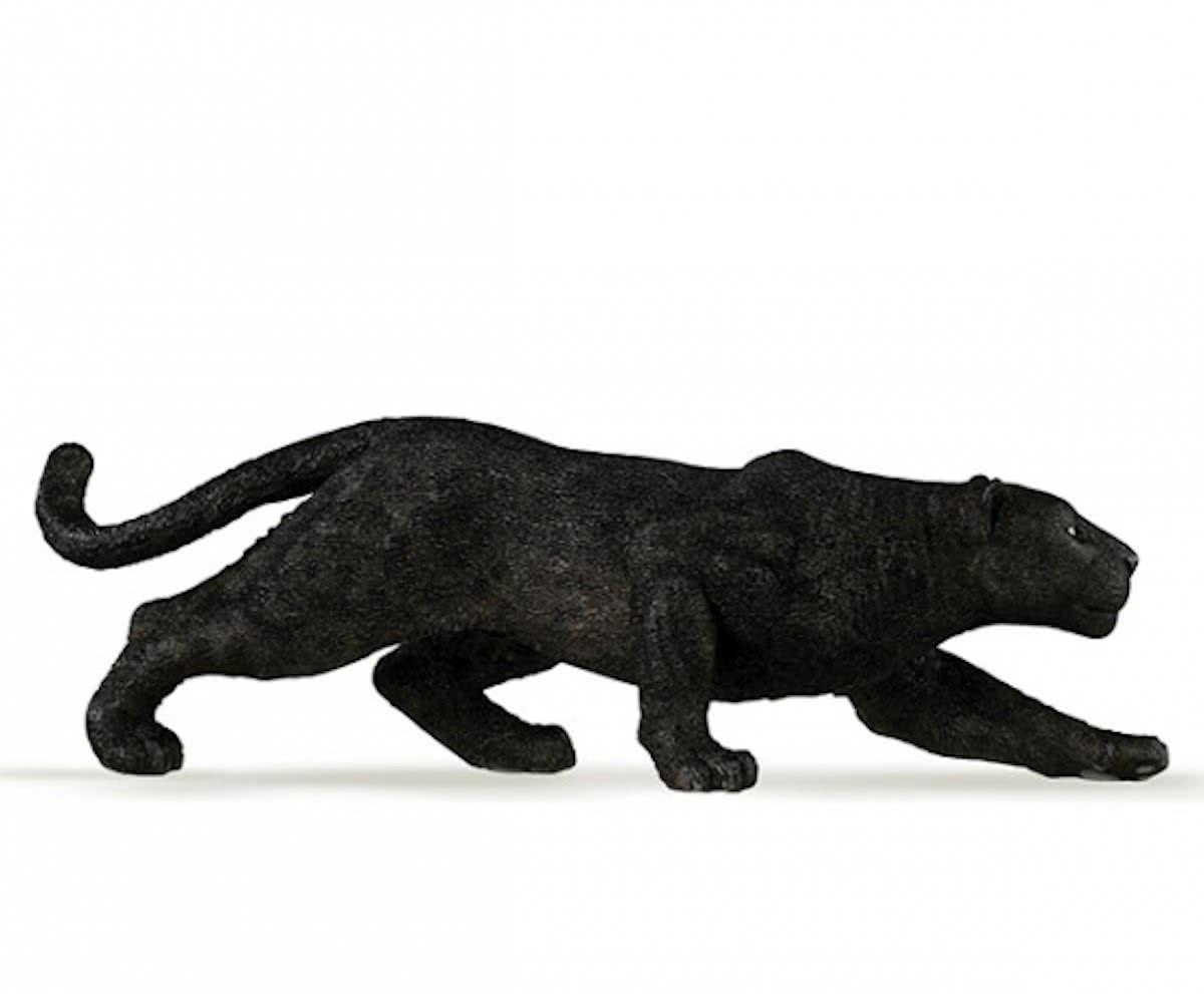 Plastic zwarte panter 14 cm