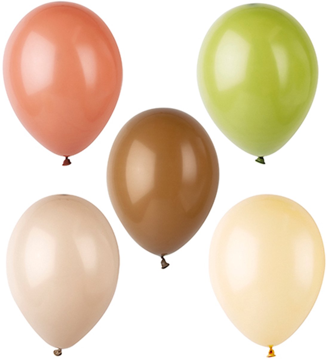 10 Ballonnen Ø 25 cm assorti kleuren Natural