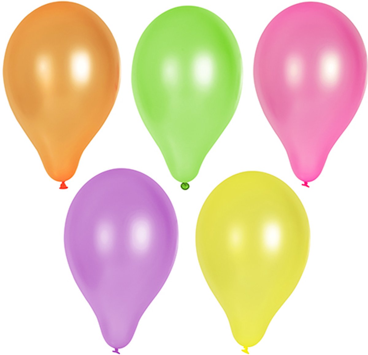 10 Ballonnen Ø 25 cm assorti kleuren Neon