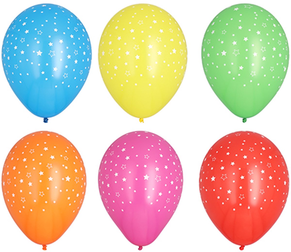 15 Ballonnen Ø 29 cm assorti kleuren Stars