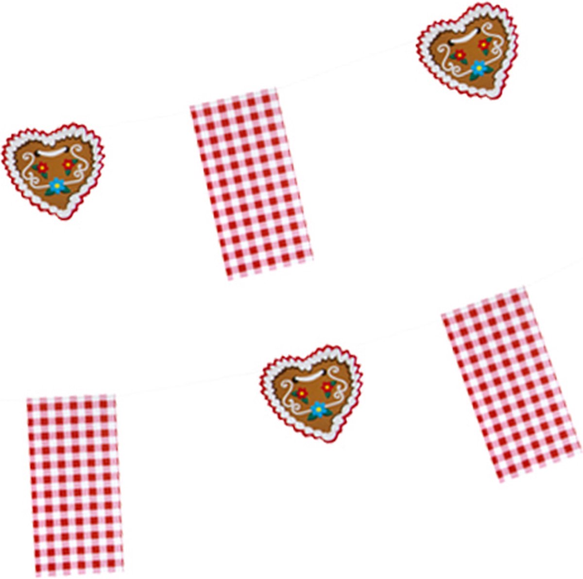 Vlaggenslinger, papier 4 m Hüttengaudi