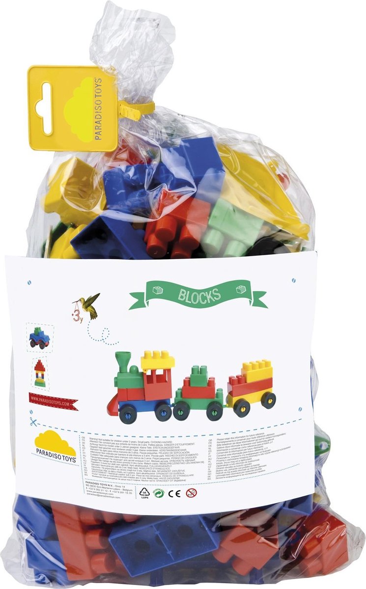 Paradiso Toys Bouwblokken Medium 100-delig