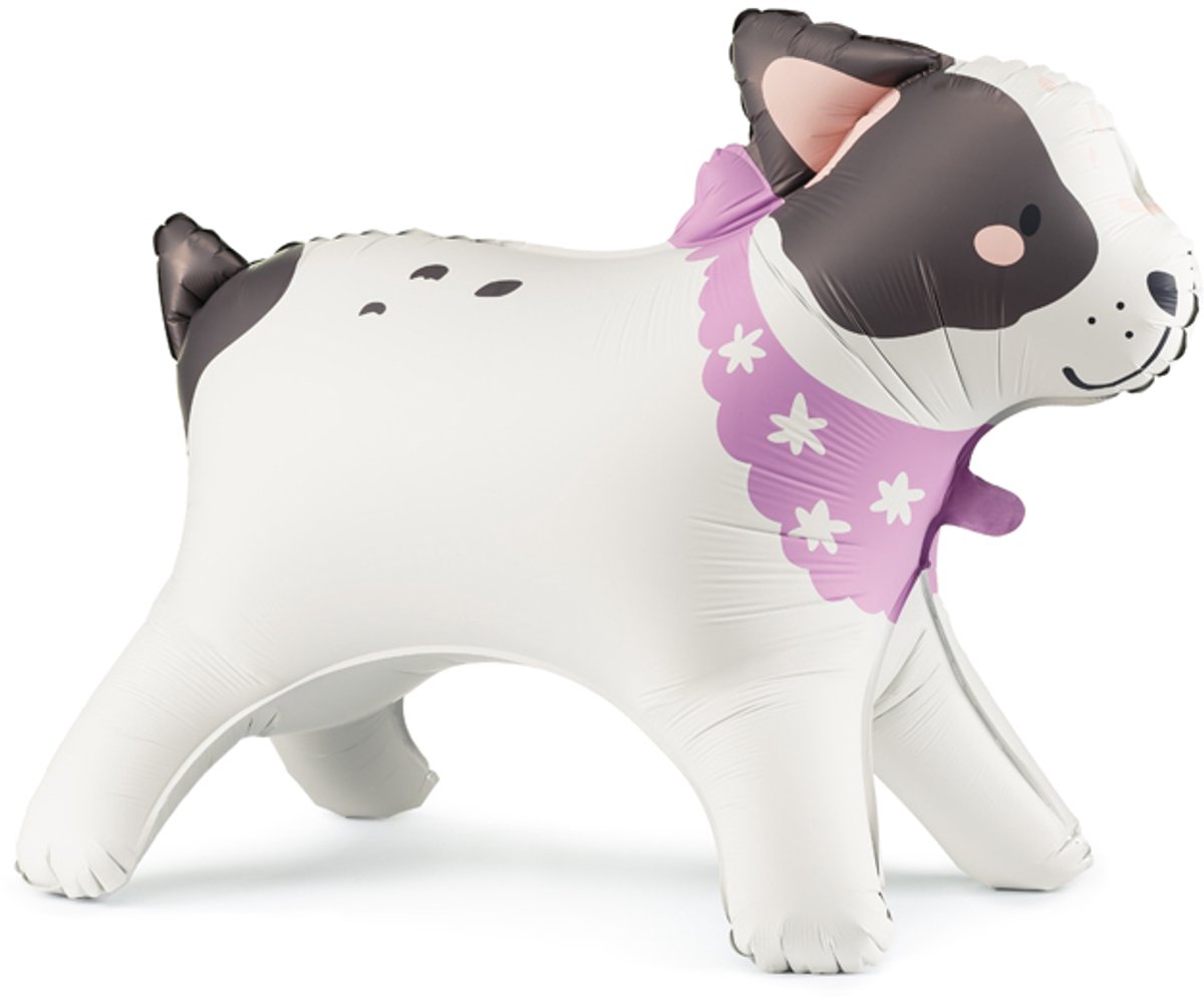 PartyDeco - Folieballon Bulldog Hondje - 75 cm