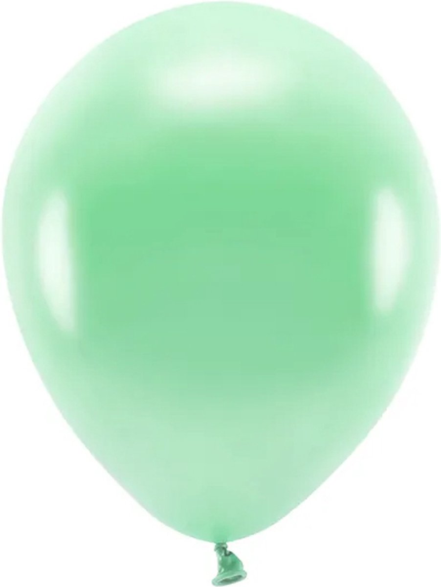 10 Eco Ballonnen metallic mint - 30 cm