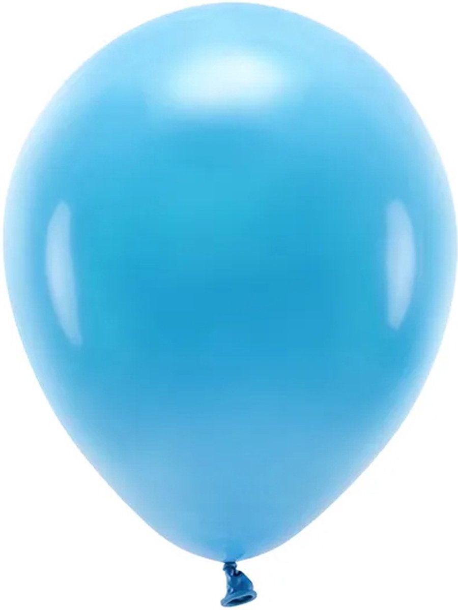 100 Eco Ballonnen pastel turqouise - 30 cm