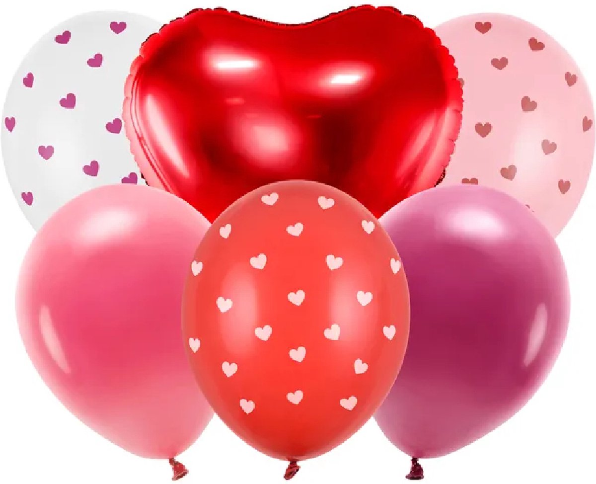 Partydeco - Ballonnen Be Mine Valentine - 6 stuks