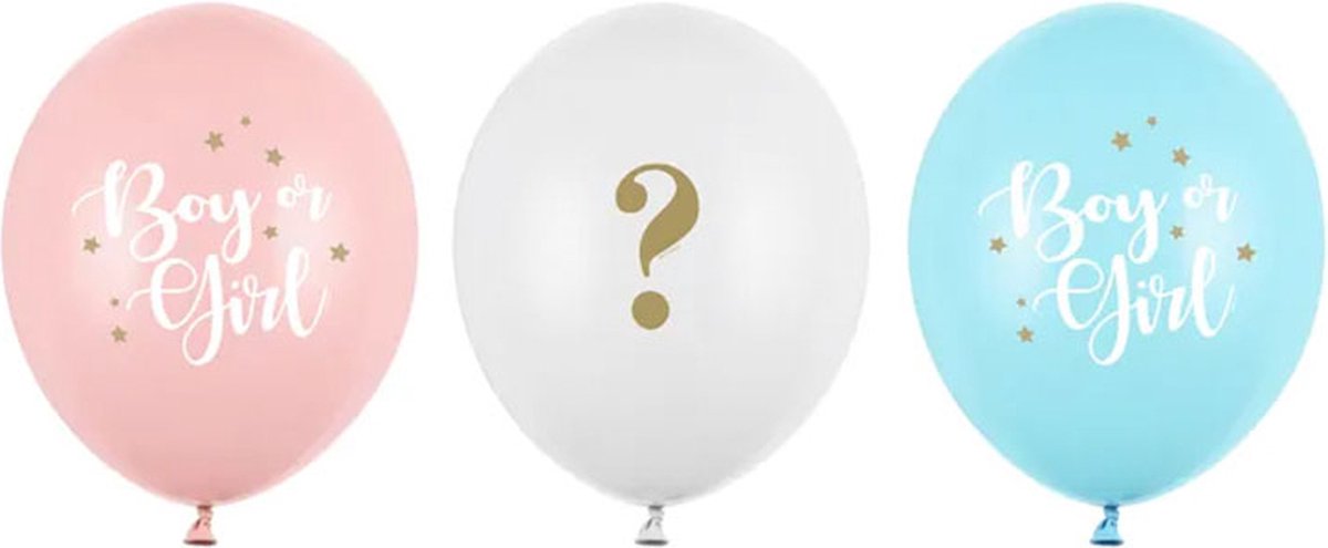 Partydeco - Ballonnen Boy or Girl - 50 stuks