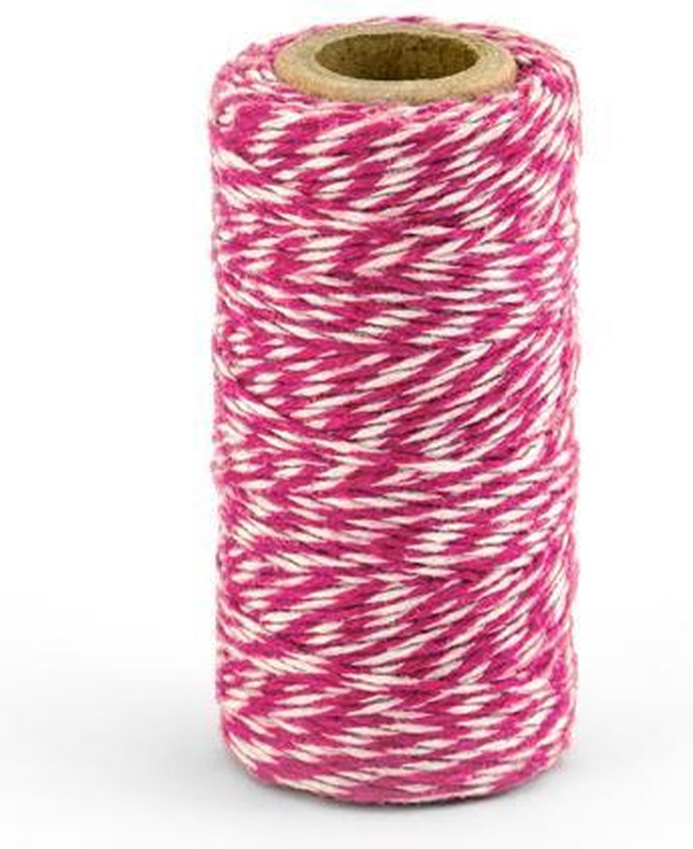 Partydeco - Decoratie touw Magenta (50 meter)