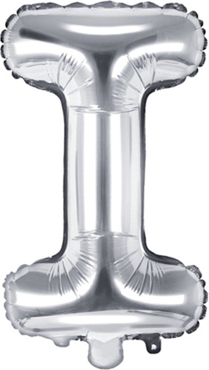 Partydeco - Folieballon Zilver Letter I (35 cm)