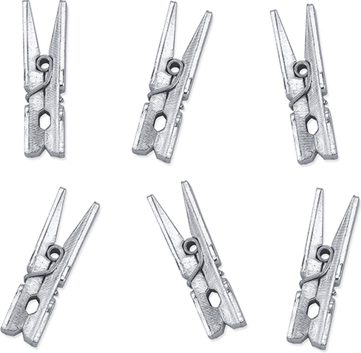 Partydeco - Knijpers zilver (10st)