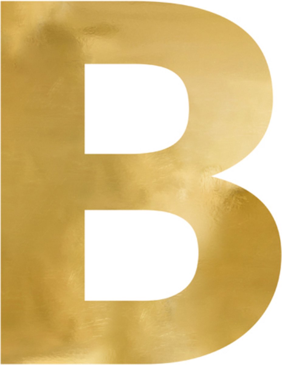 Partydeco - Spiegel Letter B Goud - 47 x 60 cm