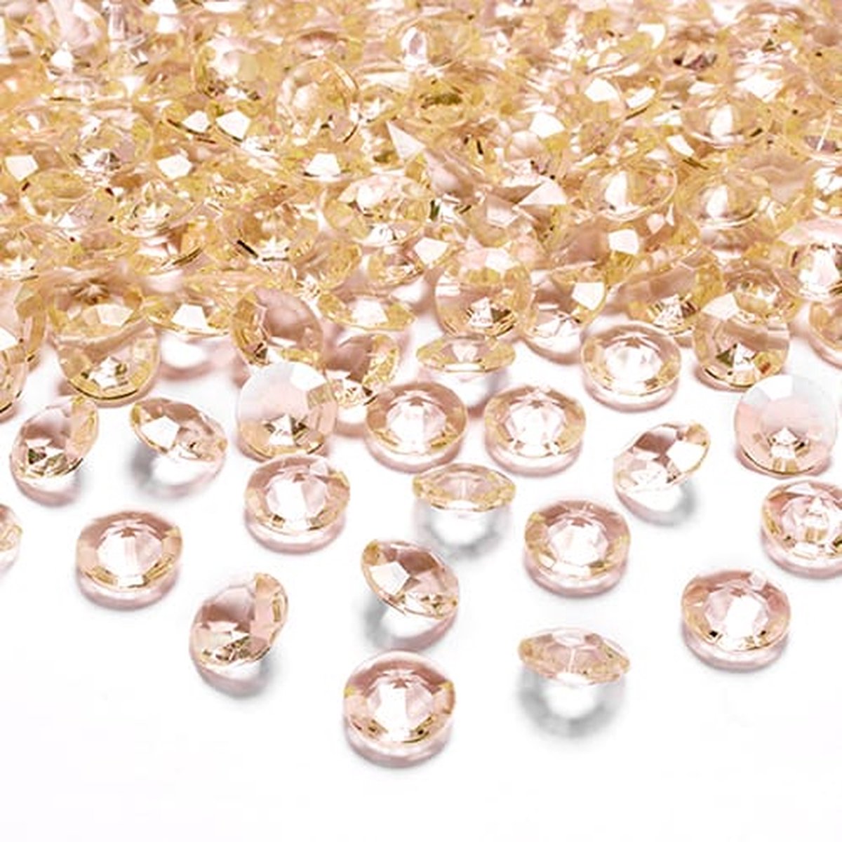 Partydeco - Tafel diamant goud 12mm