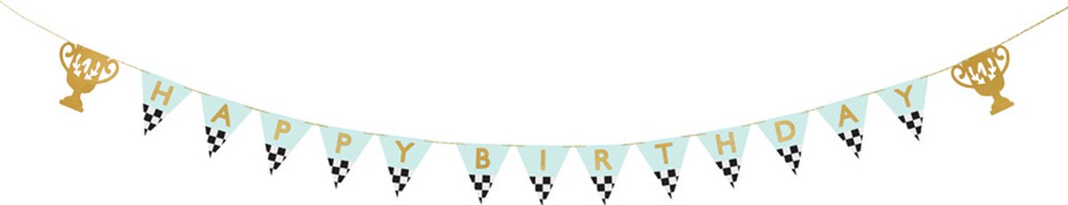 Partydeco - Vlaggenlijn Race Trophy Cup (3 meter)