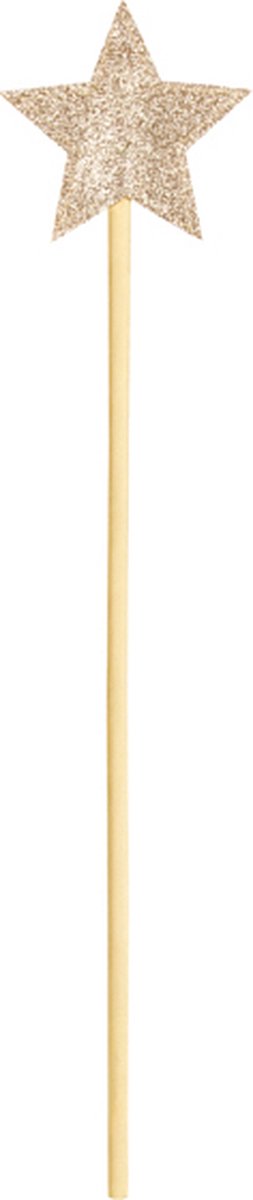 Staf gouden ster 8,5 x 36 cm