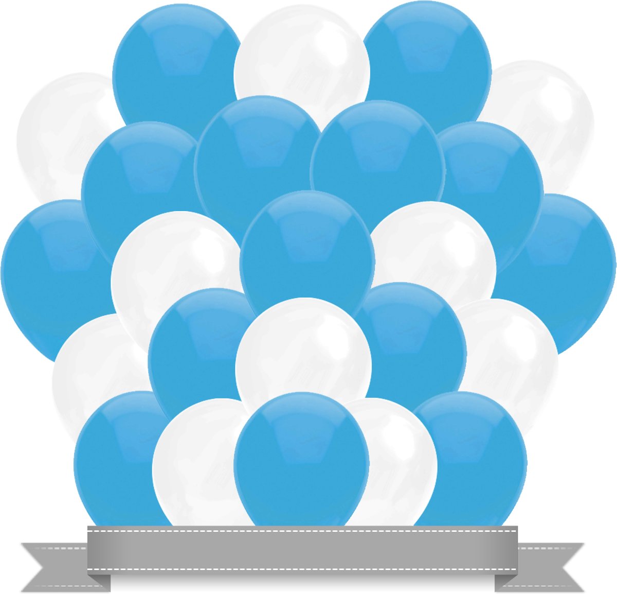 Ballonnen Baby Blauw / Wit (30ST)
