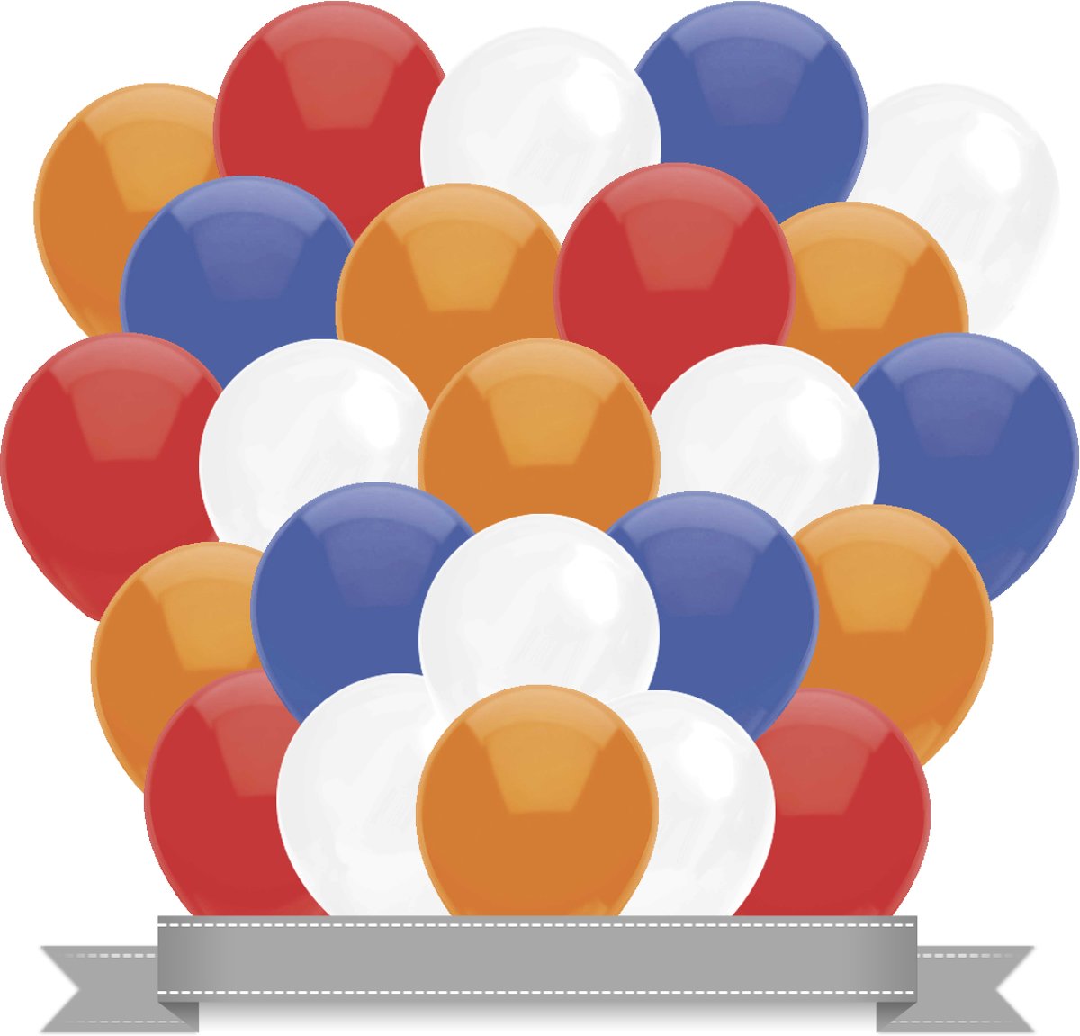 Ballonnen Rood / Wit / Blauw / Oranje (40ST)