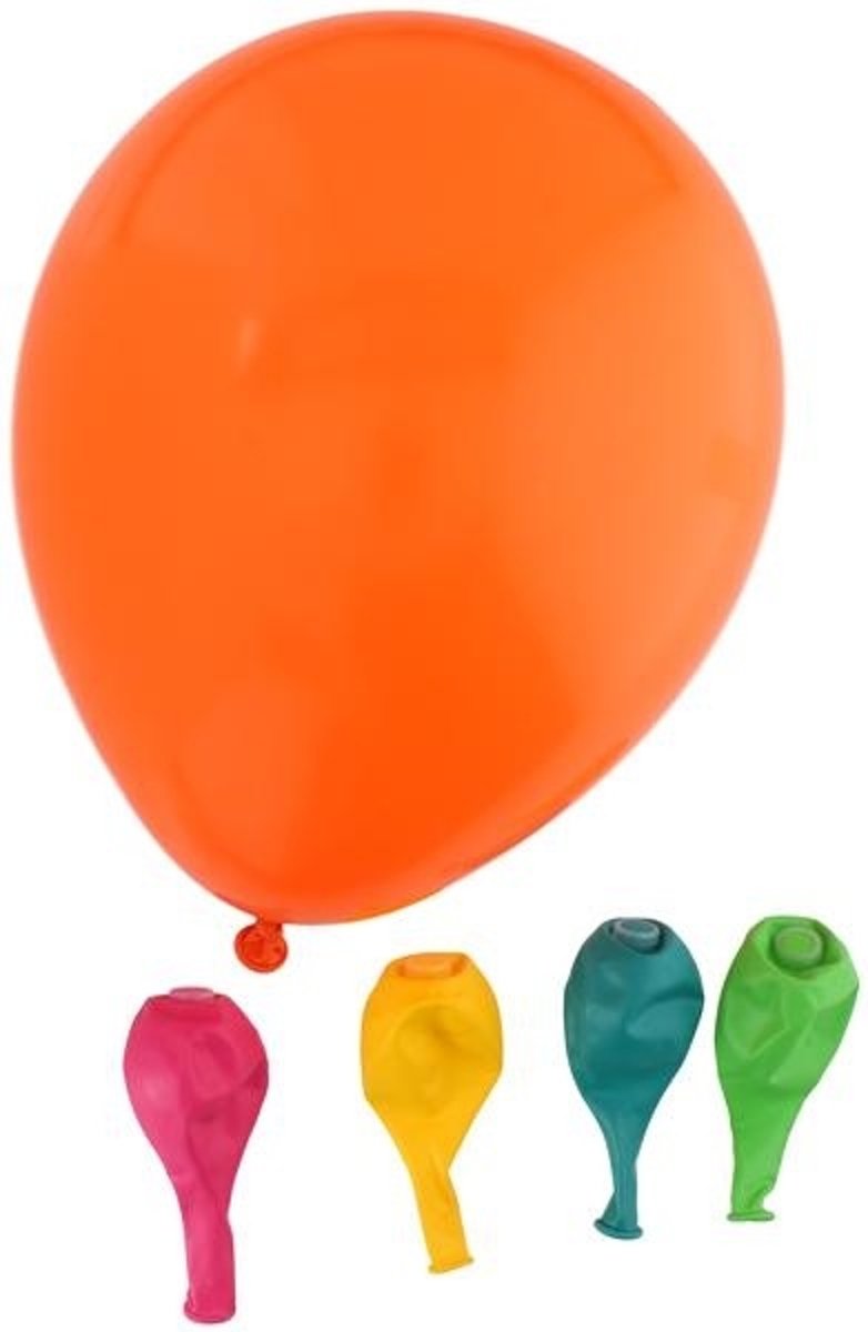 Party Time Ballonnen Met Led-verlichting 25 Cm Multicolor 50 Stuks