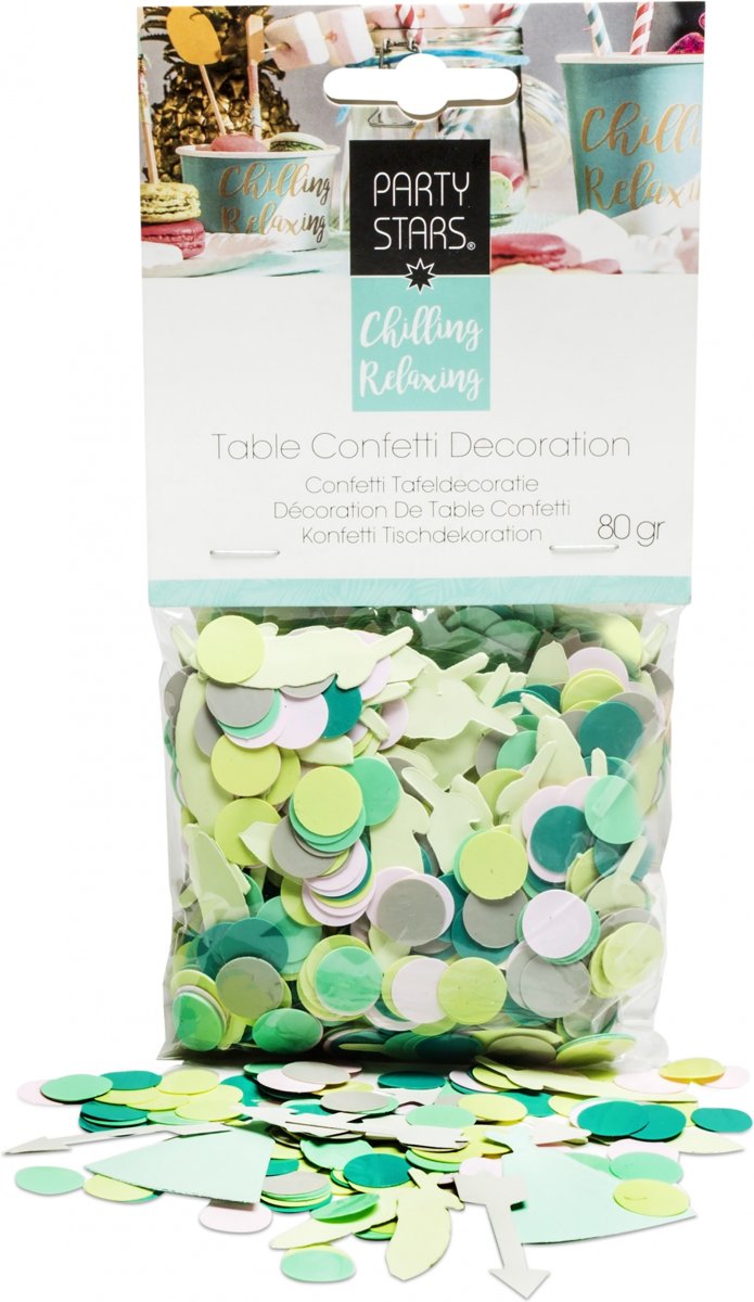 Party Time Tafelconfetti Groen 80 Gram