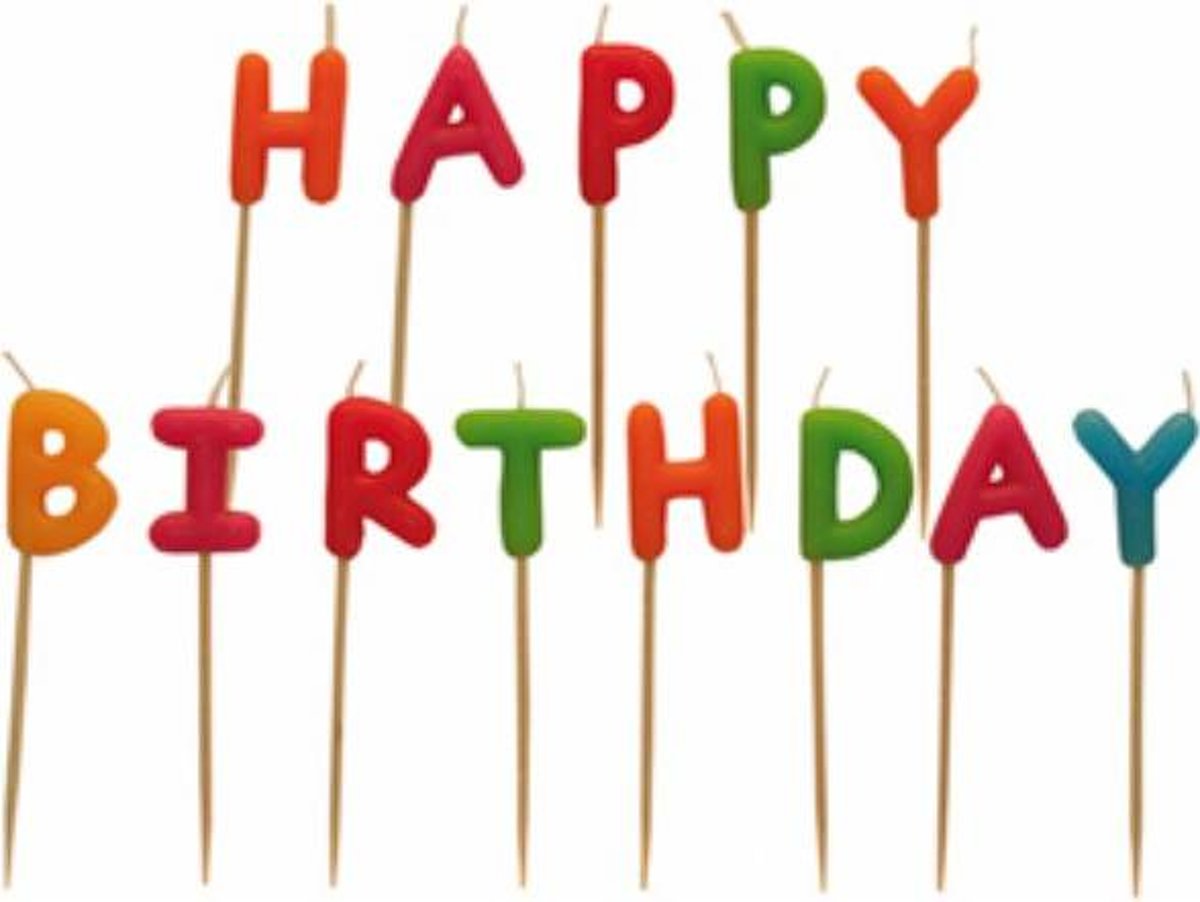 Taartkaarsen - Taartkaarsjes - Feestkaarsjes - Verjaardagskaarsjes - Kaarsen - Kaarsjes - Kaars - Happy Birthday - 13 Delig