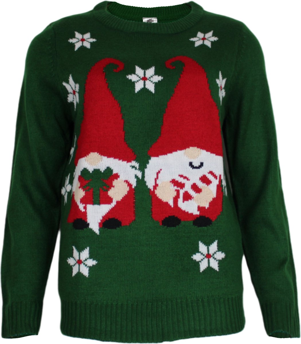 Foute Kersttrui Gnoom Pullover Dames Maat L Groen