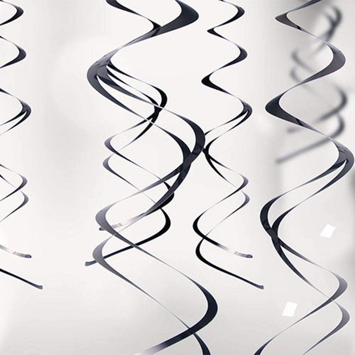 Hangdecoratie Swirl zwart