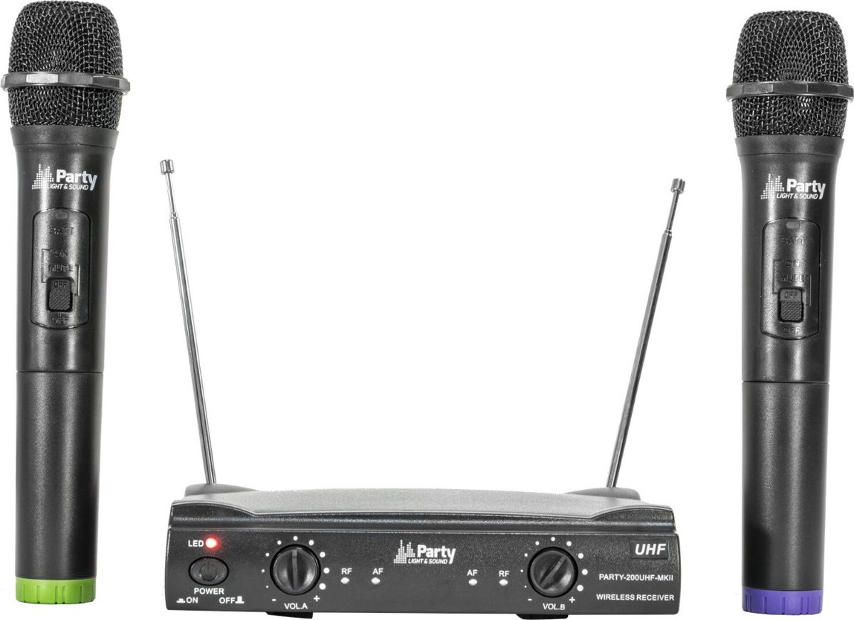 Party Sound Party-200UHF MKII draadloos UHF microfoon systeem