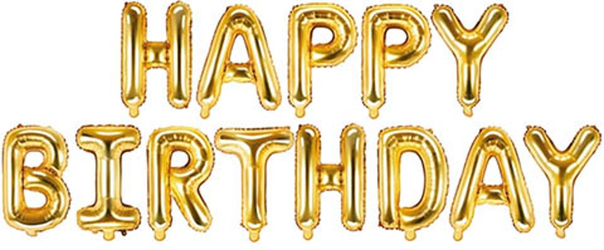 Folie Happy Birthday goud