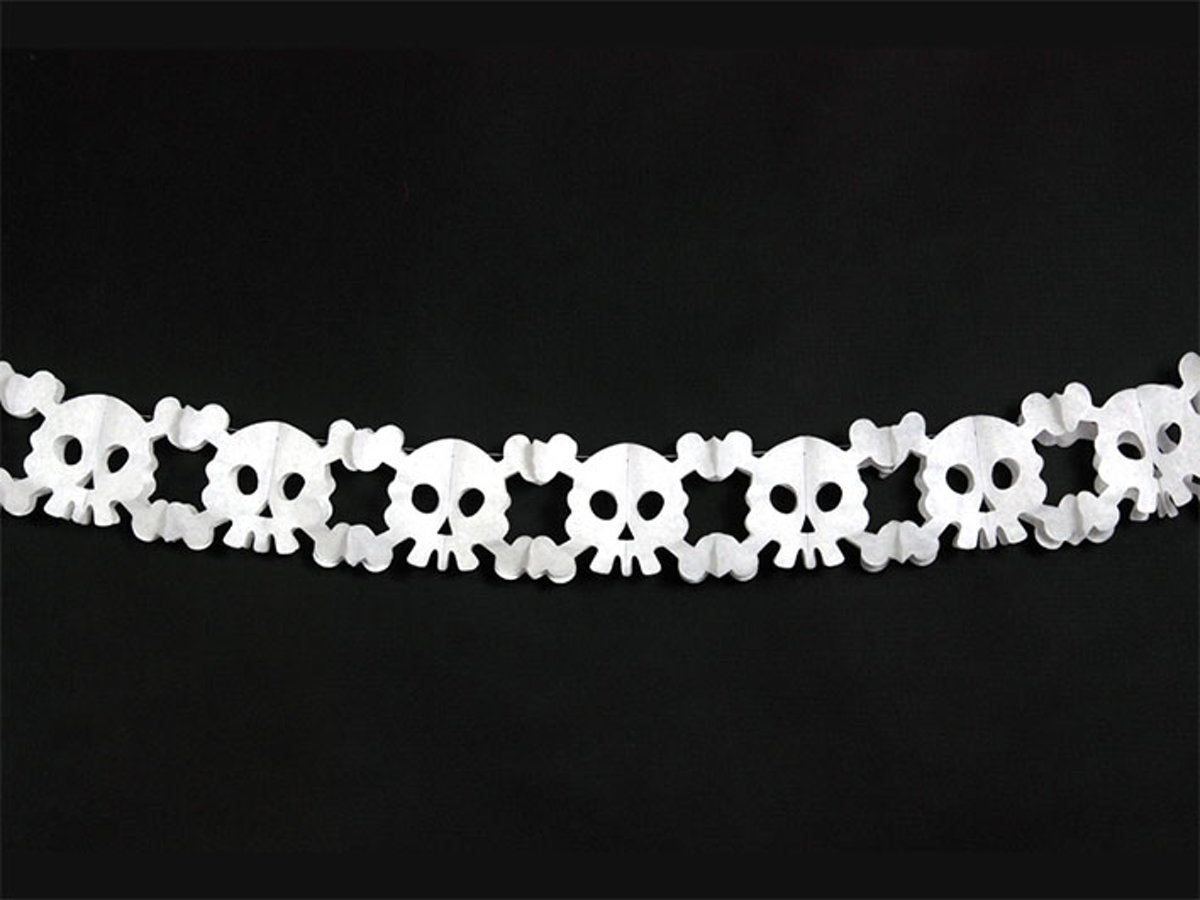 Slinger Skulls wit 3 meter