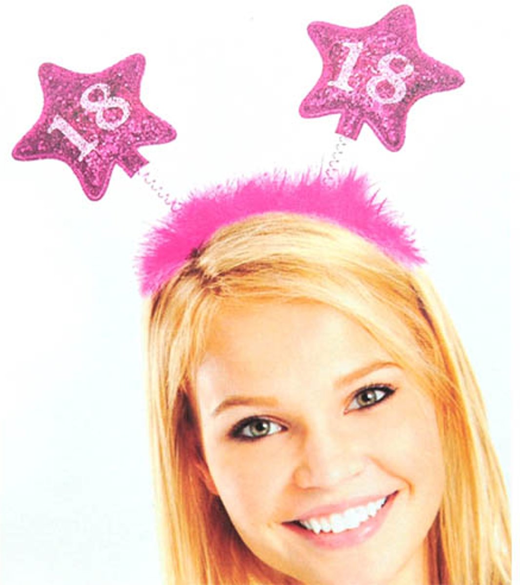 Tiara ster 18 jaar roze