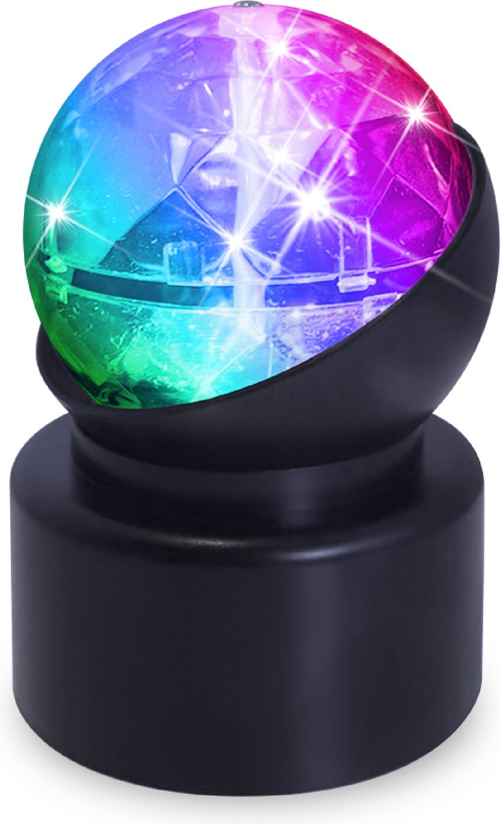 PartyFunLights - Mini party lamp - met lichteffecten - draait en verandert van kleur - werkt op batterijen