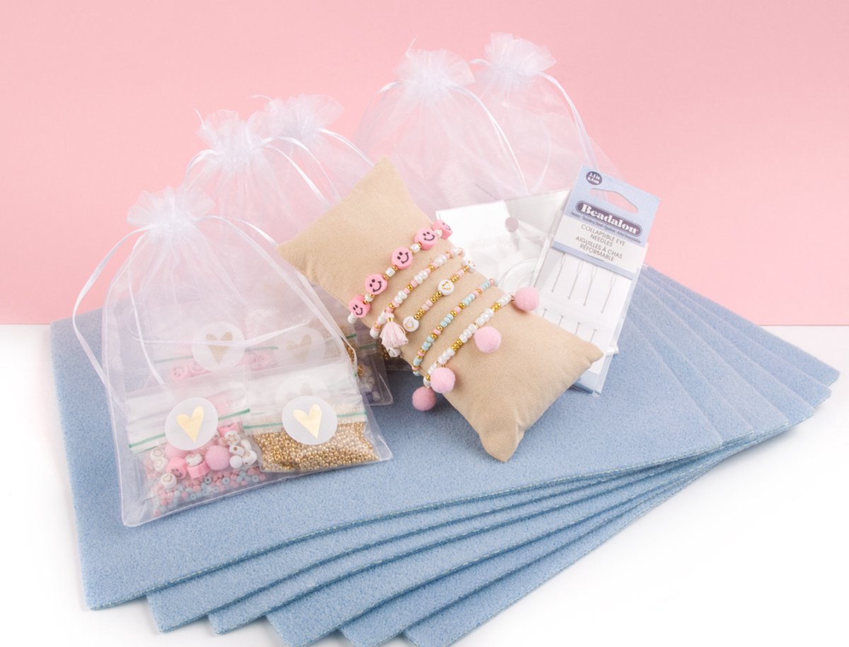 DIY pakket - Armbandjes maken - Meidenfeest - 12 personen