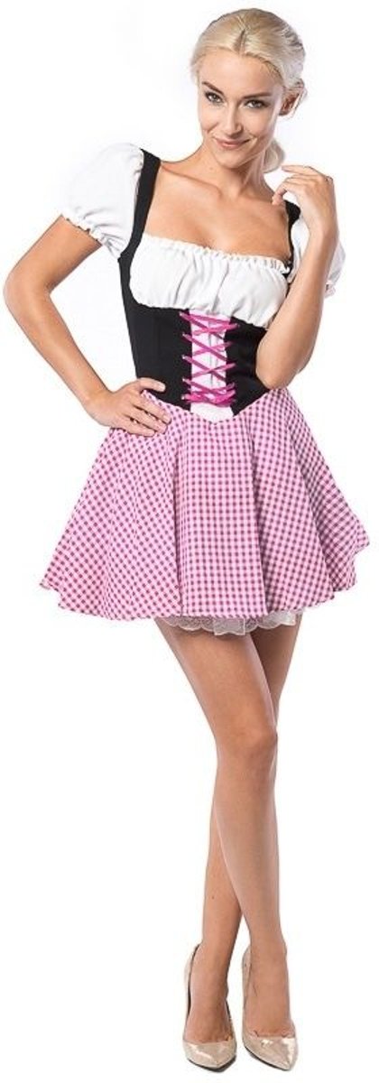 PartyXclusive Dirndl Dames Eva pink/bruin Bruin - S