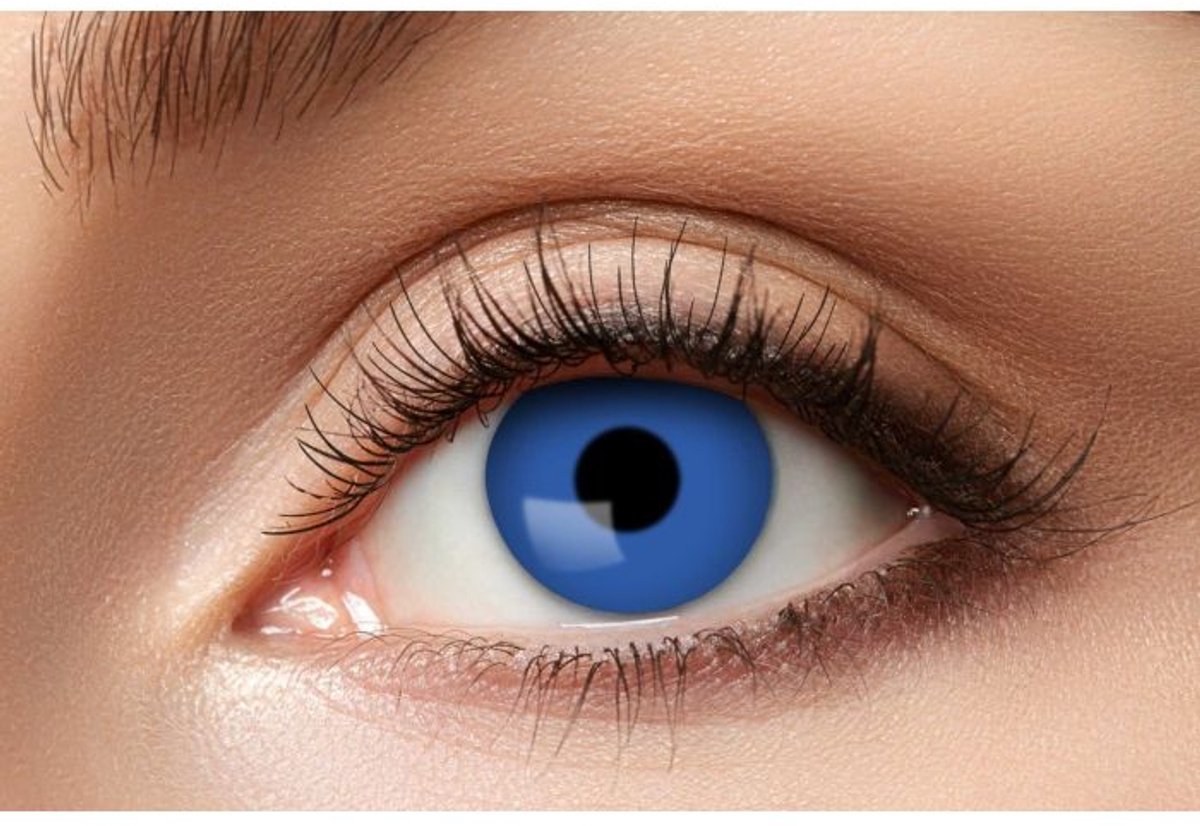 PartyXclusive kleurlenzen - Blue elfe blauwe lenzen - 3 maand lenzen - blauw. Carnaval / Feest / Halloween / Koningsdag / Festival