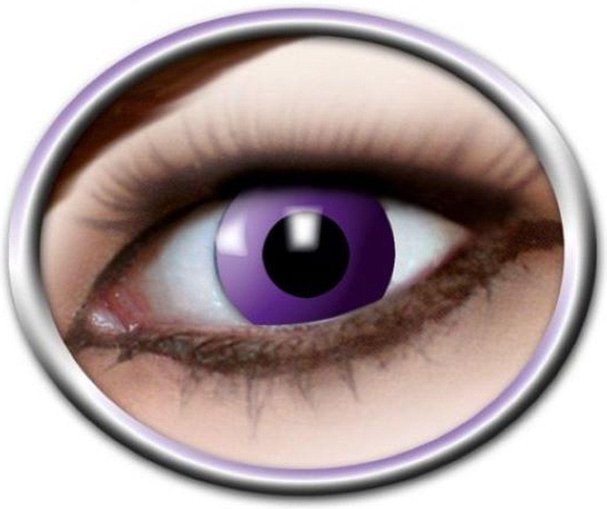 PartyXclusive kleurlenzen - Paarse Gothic lenzen - 3 maand lenzen - paars. Carnaval / Feest / Halloween / Koningsdag / Festival