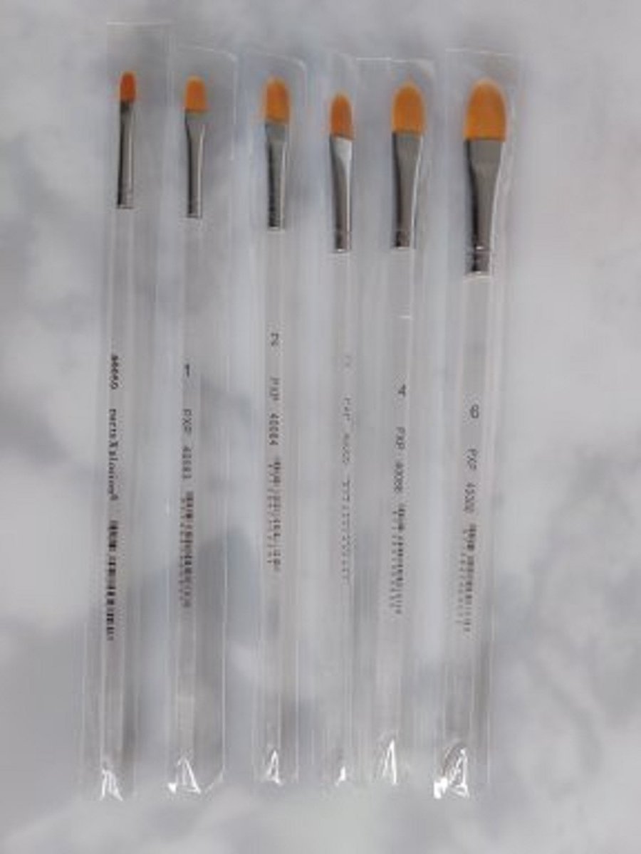 PXP penselen set chisel (halfrond)