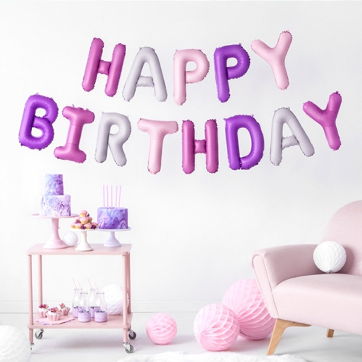 Folie Happy Birthday Pastel Pink